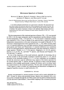 Microwave Spectrum of Ketene - MTA