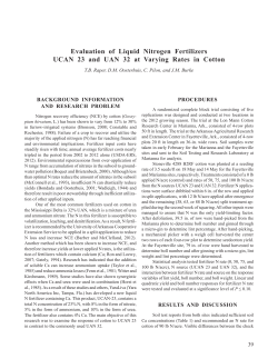 Evaluation of Liquid Nitrogen Fertilizers UCAN 23 and UAN 32 at