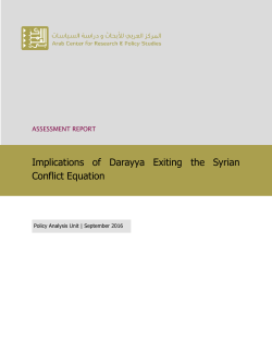 Implications of Darayya Exiting the Syrian Conflict Equation