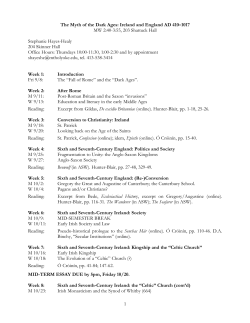 Myth of the Dark Ages - Mount Holyoke College