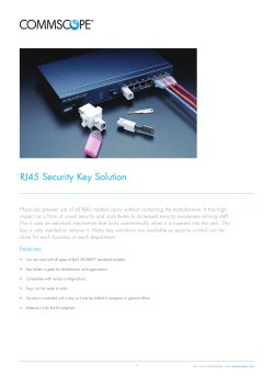 315278.2BE - RJ45 Security Key Solution
