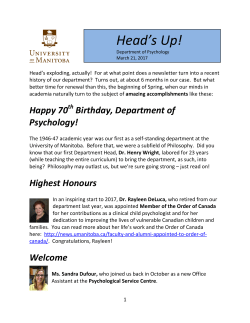 Head`s Up! - University of Manitoba