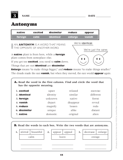 Antonyms - Scholastic