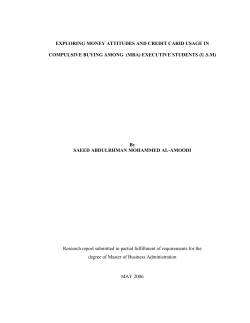 exploring money attitudes and credit carid usage in