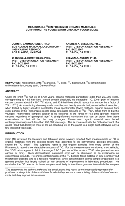 MEASURABLE 14C IN FOSSILISED ORGANIC MATERIALS IN THE