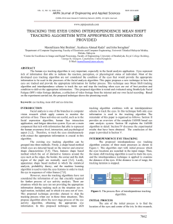 tracking the eyes using interdependence mean