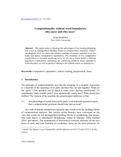 Compositionality without word boundaries: (the