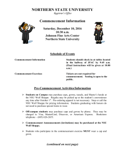 General Commencement Information