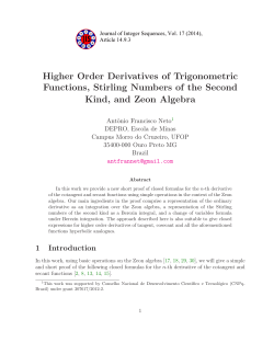Higher Order Derivatives of Trigonometric Functions, Stirling