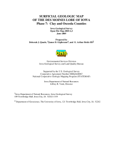SURFICIAL GEOLOGIC MAP OF THE DES MOINES LOBE OF IOWA
