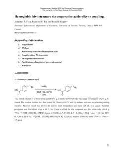 Hemoglobin bis-tetramers via cooperative azide