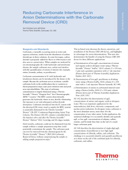 Reducing Carbonate Interference in Anion