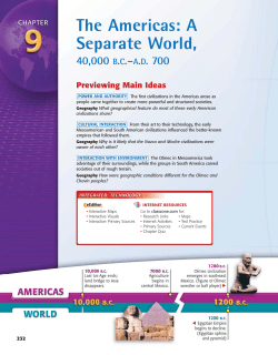 The Americas: A Separate World