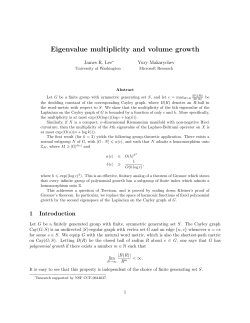 Eigenvalue multiplicity and volume growth - Washington