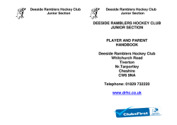 Junior Handbook - Deeside Ramblers Hockey Club