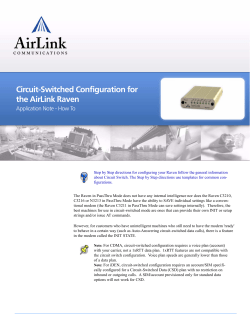Circuit-Switched Configuration for the AirLink Raven