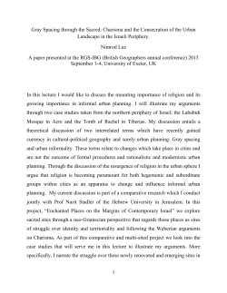 Read this lecture - Sacred Sites in Contested Regions