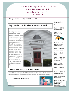 September is Senior Center Month