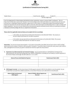 Certification of Untaxed Icome