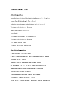 Guided Reading Level S - Little Ferry Public Schools