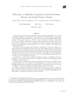 1 - Electronic Colloquium on Computational Complexity