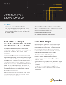 Content Analysis S200/S400/S500