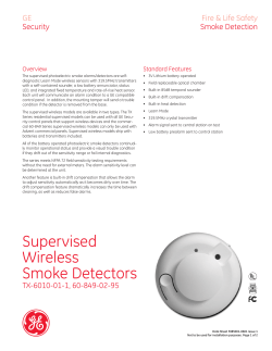 Data Sheet FX85001-0601 -- Supervised Wireless Smoke Detectors
