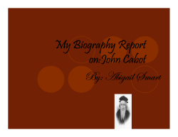 Biography of John Cabot By