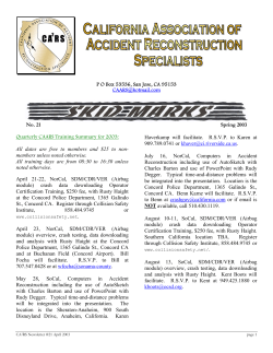 Newsletter 21, Apr 2003