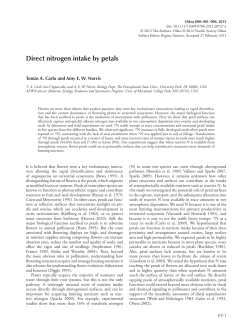 Direct nitrogen intake by petals