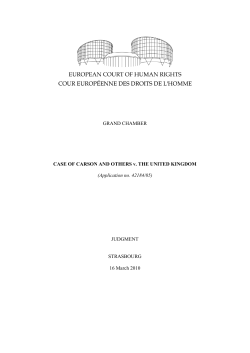 GRAND CHAMBER CASE OF CARSON AND OTHERS v. THE
