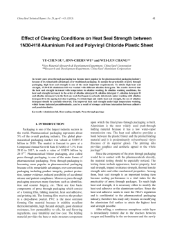 Effect of Cleaning Conditions on Heat Seal Strength between 1N30