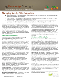 Managing Side-by-Side Comparison