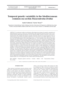 Temporal genetic variability in the Mediterranean common sea