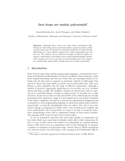 Java loops are mainly polynomial