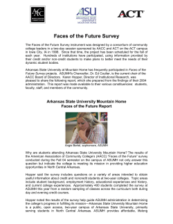 Faces of the Future Survey - American Association of Community