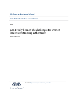 Can I really be me? The challenges for women leaders constructing