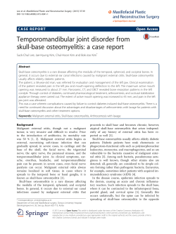Temporomandibular joint disorder from skull
