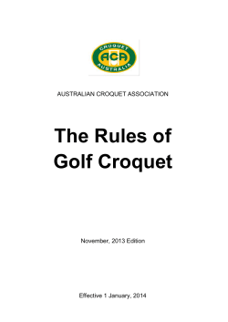 The Rules of Golf Croquet