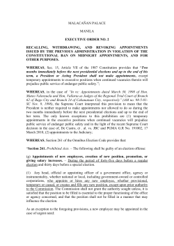 malaca&ntilde;an palace manila executive order no. 2 recalling