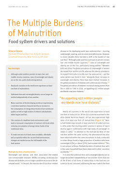 The Multiple Burdens of Malnutrition