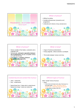 PRAGMATICS… IN A FUNNY WAY!