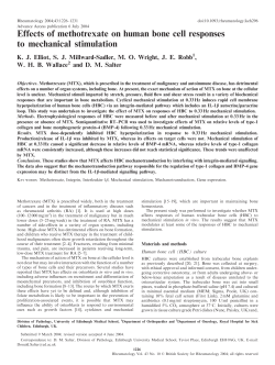 Effects of methotrexate on human bone cell