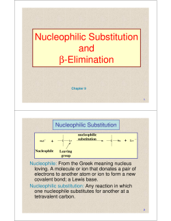 Nucleophilic Substitution and &beta;