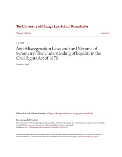 Anti-Miscegenation Laws and the Dilemma of Symmetry