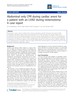 Abdominal only CPR during cardiac arrest for a patient with an