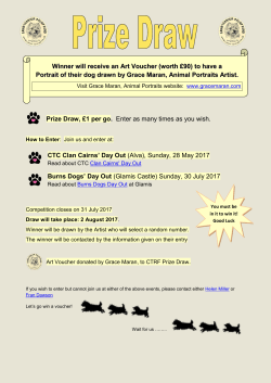 Prize Draw, &pound;1 per go. Enter as many times as you wish. CTC Clan