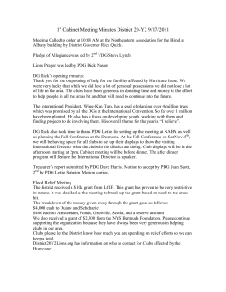1st Cabinet Meeting Minutes District 20