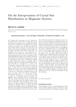 On the Interpretation of Crystal Size Distributions