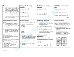 Best buys Adding and subtracting fractions 1. Work